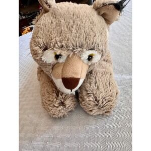 Warmies Microwavable Plush Bobcat Stuffed Animal Lavender Scented Weighted Gray